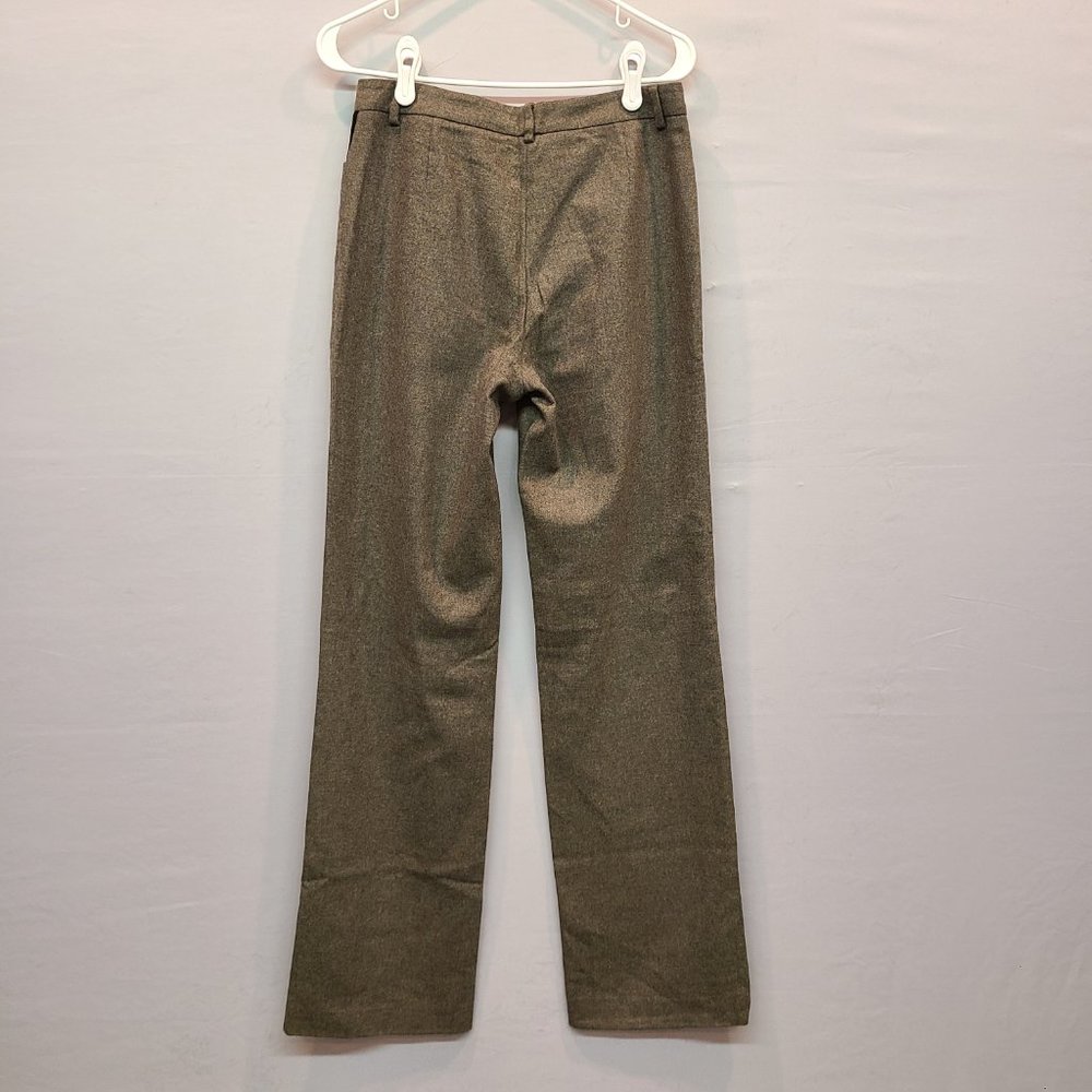 Entro Pants Green Wool Trousers Womens 6 Italian 42 - Picture 3 of 6